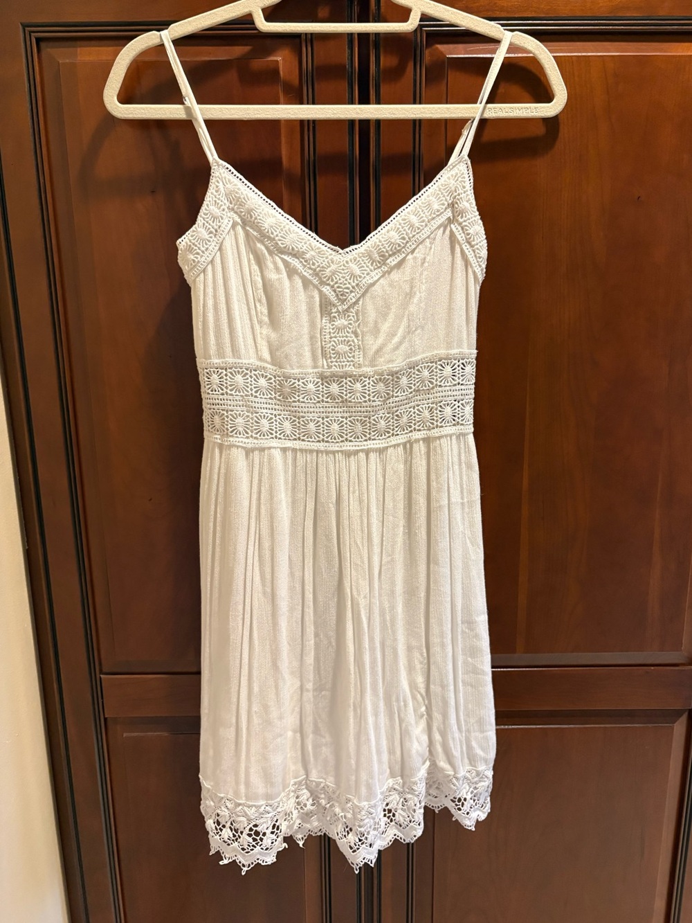 Abercrombie & Fitch White Crochet Dress - M